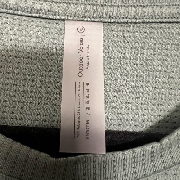 Outdoor Voices Thinkfast Long Sleeve Tee Size XL Green - Picture 4 of 7